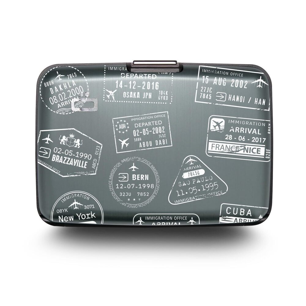 2339 Aluminum card holder with metal lock, RFID protection against fraud